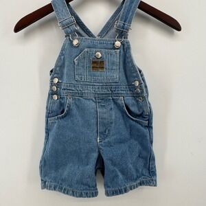 Bugle Boy Vintage Kids Denim Shortalls Blue Medium Wash Overalls 3T